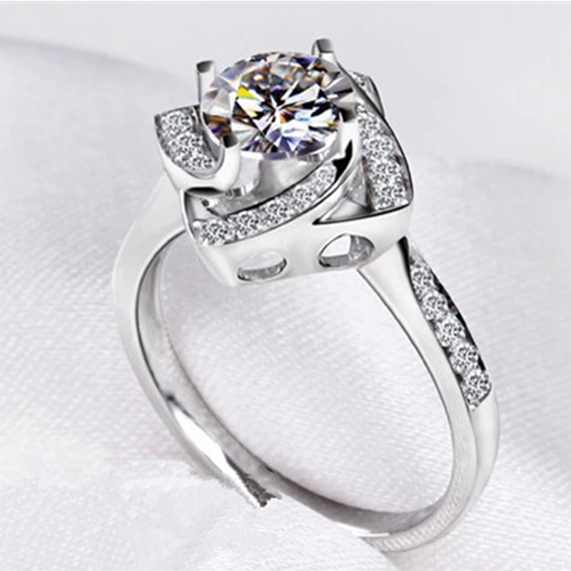 Ring med Cubic Zirconia samt  i 925 Sterling Silverplätering - 2