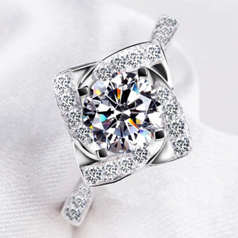 Ring med Cubic Zirconia samt  i 925 Sterling Silverplätering - 3