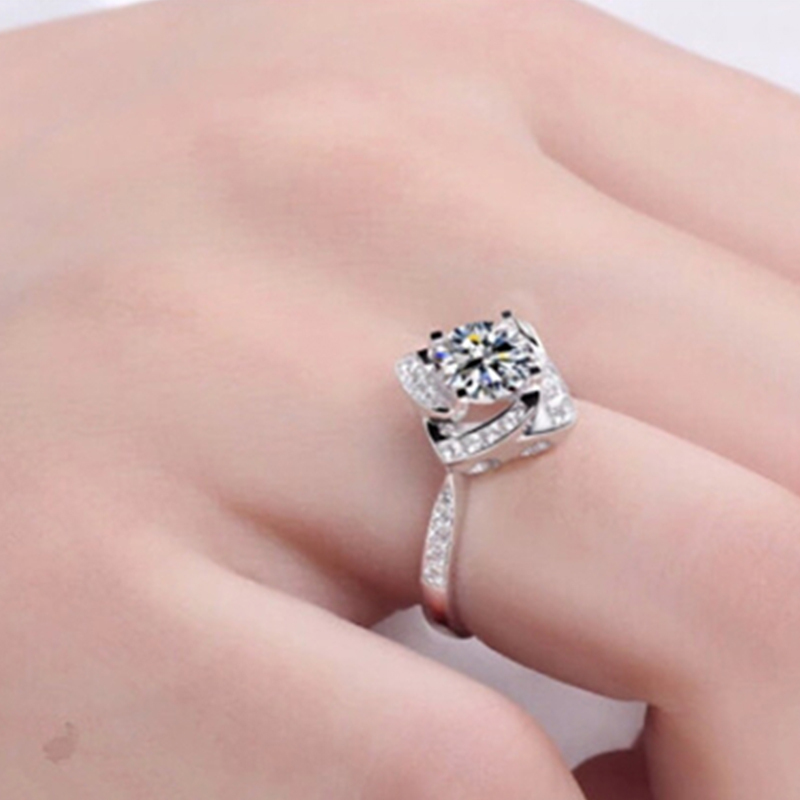 Ring med Cubic Zirconia samt  i 925 Sterling Silverplätering - 4