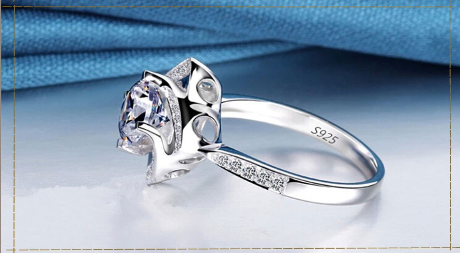 Ring med Cubic Zirconia samt  i 925 Sterling Silverplätering - 6