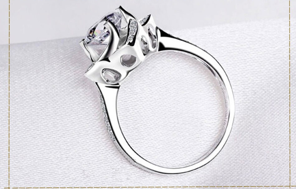 Ring med Cubic Zirconia samt  i 925 Sterling Silverplätering - 11
