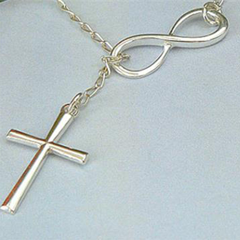 Halsband "Infinity Cross" -Silverfärgad - 2