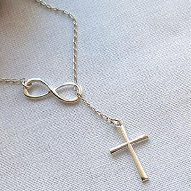 Halsband "Infinity Cross" -Silverfärgad - 3