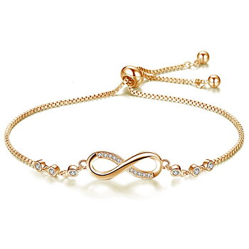 Armband med Cubic Zirconia och i 18K Guldplätering 