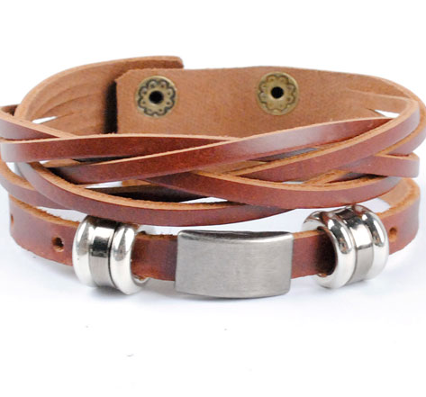 Läderarmband i Svart eller Brunt