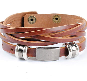 Läderarmband i Svart eller Brunt