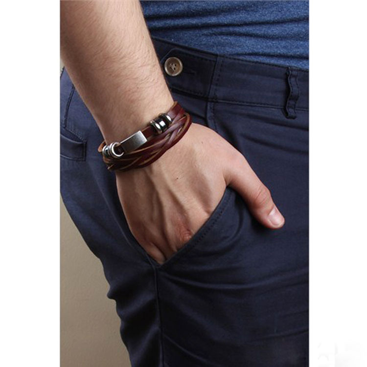 Läderarmband i Svart eller Brunt - 6