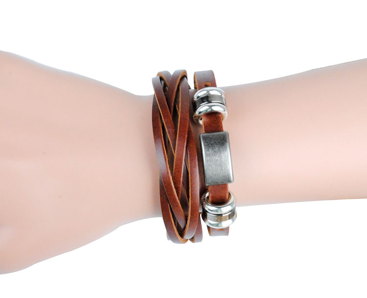 Läderarmband i Svart eller Brunt - 5