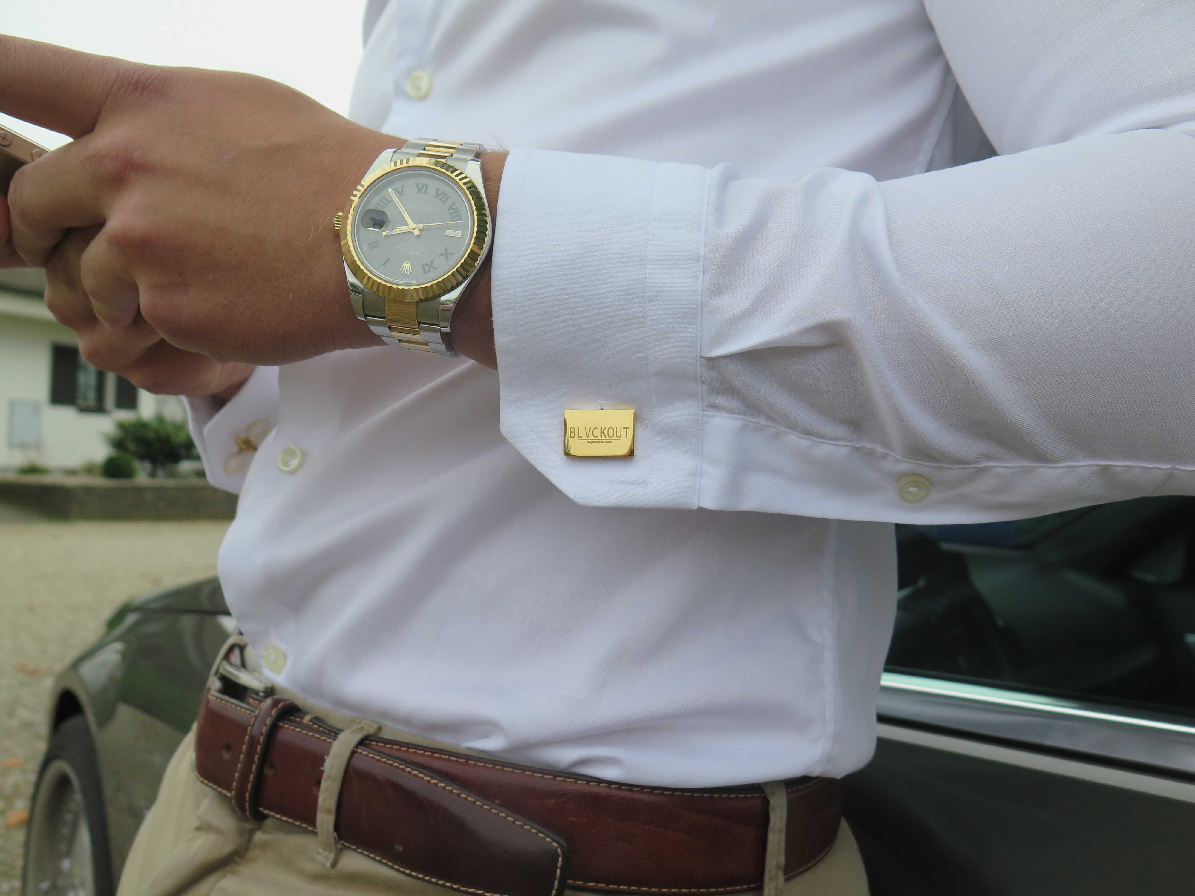 BLVACKOUT -Abu Dhabi Cufflinks -Guld - 2