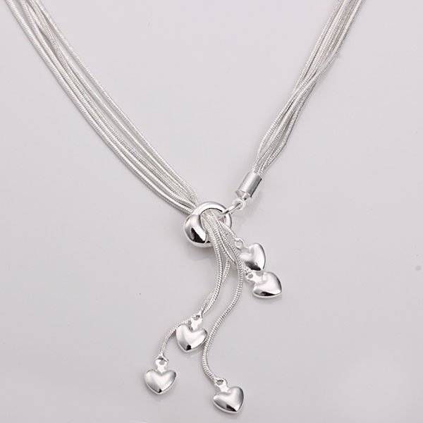 Halsband "Hearts" i 925 Sterling Silverplätering - 4
