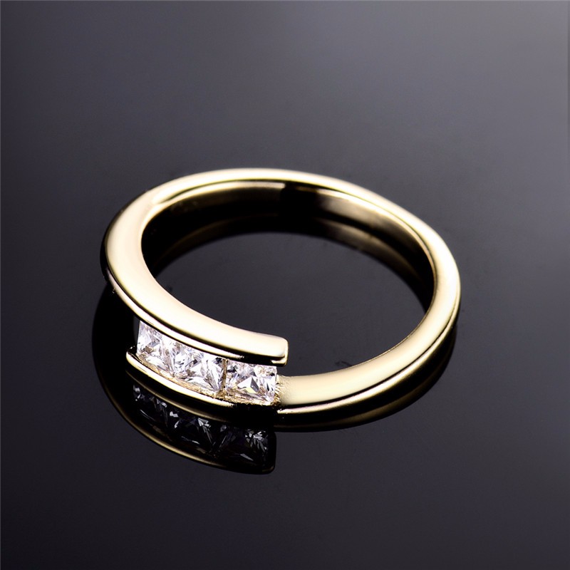 Ring med Cubic Zirconia och i 18K Roséguldplätering - 5