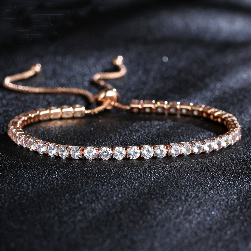 Armband med Cubic Zirconia och i 18K Roséguldplätering  - 2