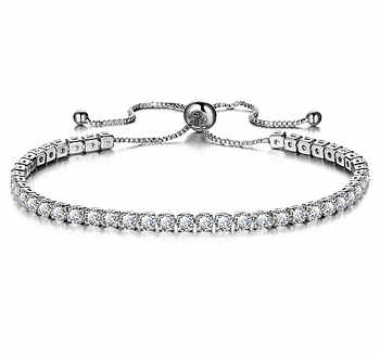 Armband med Cubic Zirconia och i 925 Sterling Silverplätering