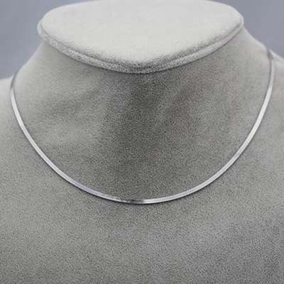 Halskedja "Snake" i 925 Sterling Silverplätering 4mm - 5