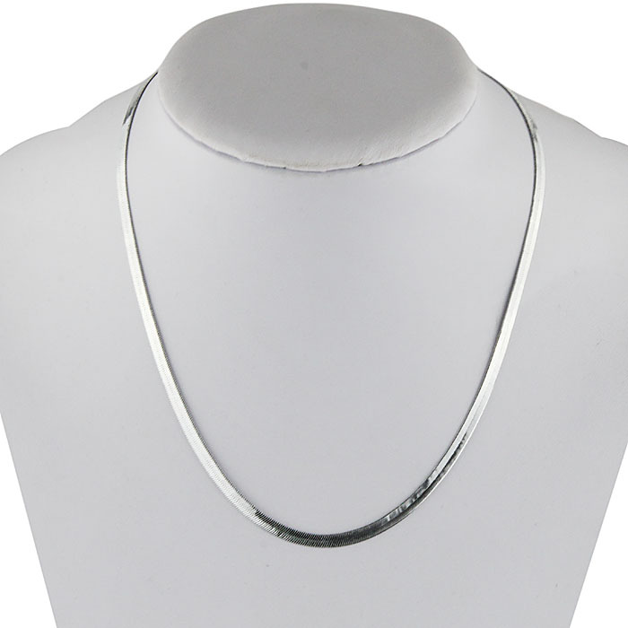 Halskedja "Snake" i 925 Sterling Silverplätering 4mm - 4