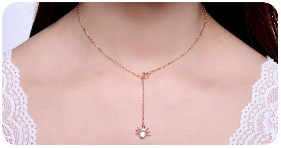 Halsband "Spider" med Cubic Zirconia och  i 18K Guldplätering  - 2