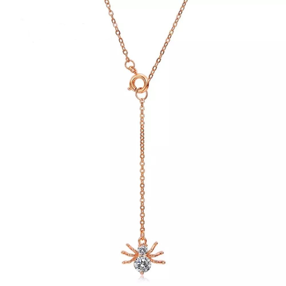 Halsband "Spider" med Cubic Zirconia och  i 18K Guldplätering 
