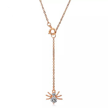 Halsband "Spider" med Cubic Zirconia och  i 18K Guldplätering 