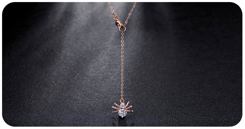 Halsband "Spider" med Cubic Zirconia och  i 18K Guldplätering  - 4