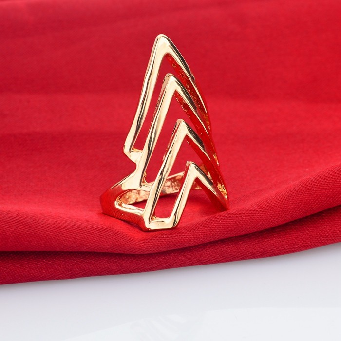 Ring "Triangle" i 18K Guldplätering - 2