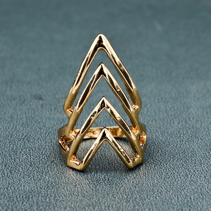 Ring "Triangle" i 18K Guldplätering - 4
