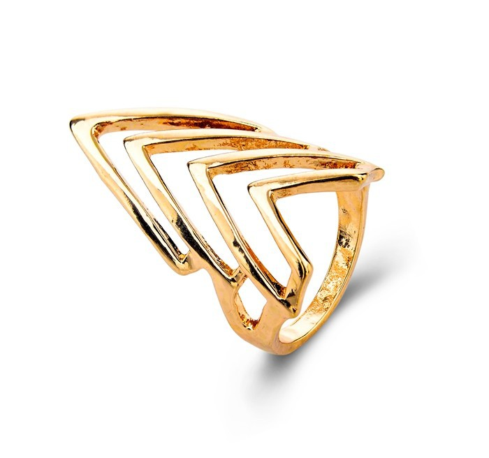 Ring "Triangle" i 18K Guldplätering