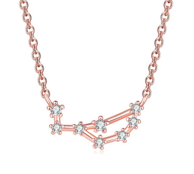 Halsband "Constellation" med Ditt Stjärntecken i Cubic Zirconia och 18K Roséguldplätering - 13