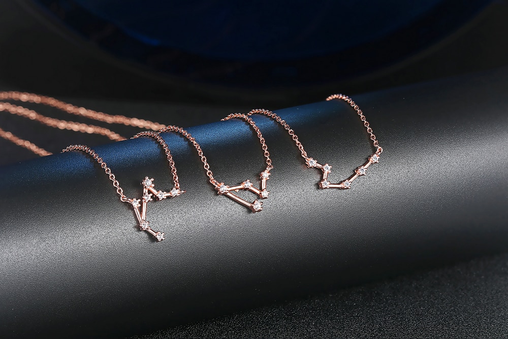 Halsband "Constellation" med Ditt Stjärntecken i Cubic Zirconia och 18K Roséguldplätering - 2