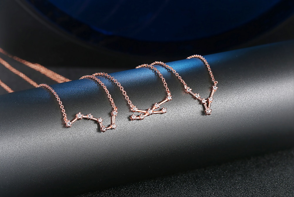 Halsband "Constellation" med Ditt Stjärntecken i Cubic Zirconia och 18K Roséguldplätering - 3