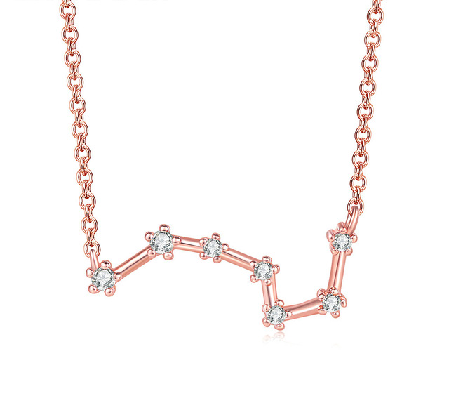 Halsband "Constellation" med Ditt Stjärntecken i Cubic Zirconia och 18K Roséguldplätering - 15