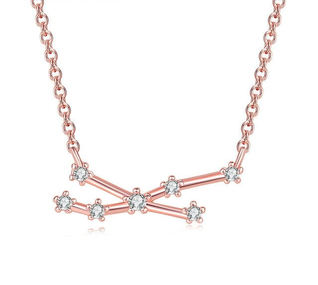 Halsband "Constellation" med Ditt Stjärntecken i Cubic Zirconia och 18K Roséguldplätering - 9