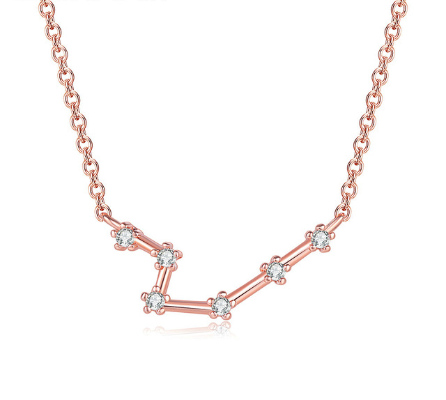 Halsband "Constellation" med Ditt Stjärntecken i Cubic Zirconia och 18K Roséguldplätering - 6