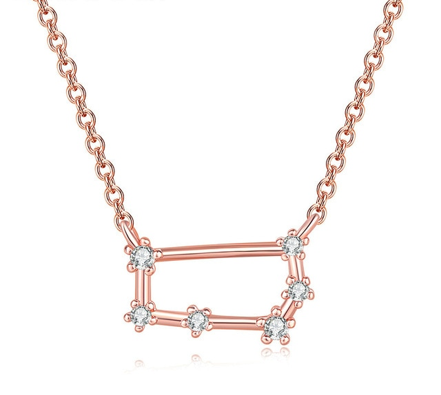 Halsband "Constellation" med Ditt Stjärntecken i Cubic Zirconia och 18K Roséguldplätering - 10