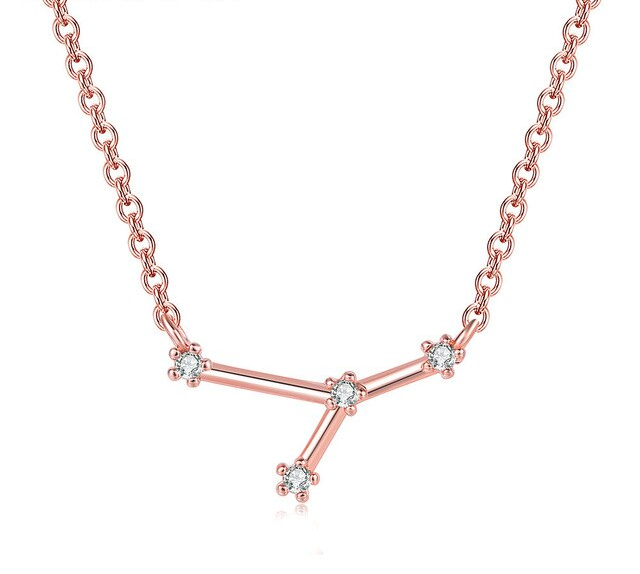 Halsband "Constellation" med Ditt Stjärntecken i Cubic Zirconia och 18K Roséguldplätering - 11