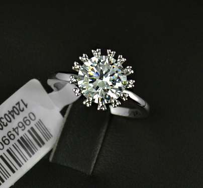 Ring "Star" med 2.75ct Cubic Zirconia Solitaire och Platinumplätering - 6