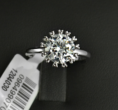 Ring "Star" med 2.75ct Cubic Zirconia Solitaire och Platinumplätering - 5