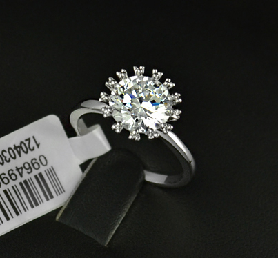 Ring "Star" med 2.75ct Cubic Zirconia Solitaire och Platinumplätering - 7