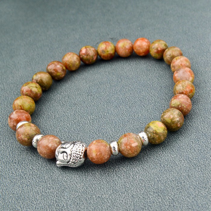 Armband "Buddha" -Ljusröd - 2