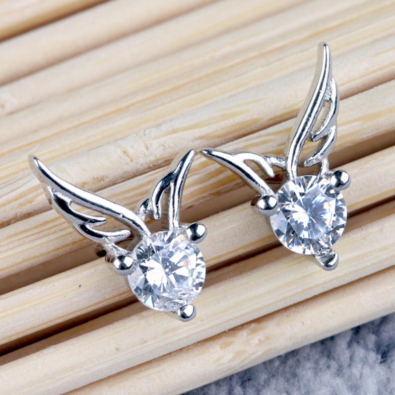 Örhängen "Wings" med Cubic Zirconia och i 925 Silverplätering - 3