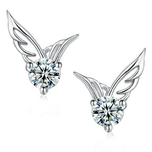 Örhängen "Wings" med Cubic Zirconia och i 925 Silverplätering - 2