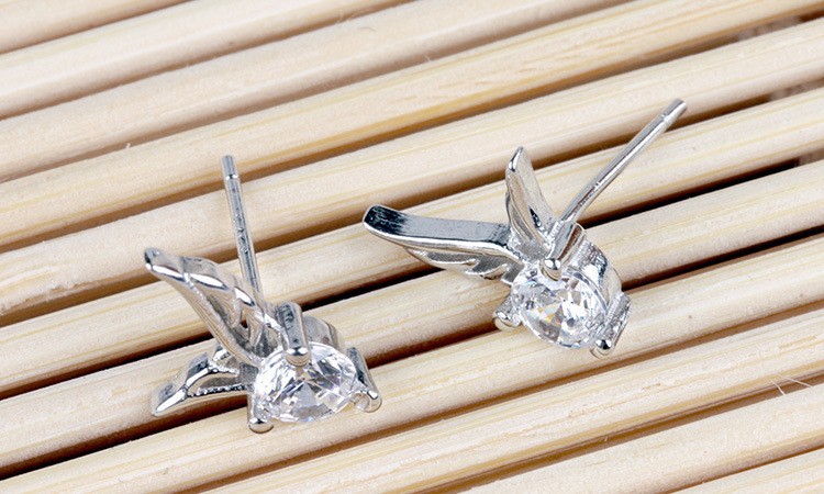 Örhängen "Wings" med Cubic Zirconia och i 925 Silverplätering - 7