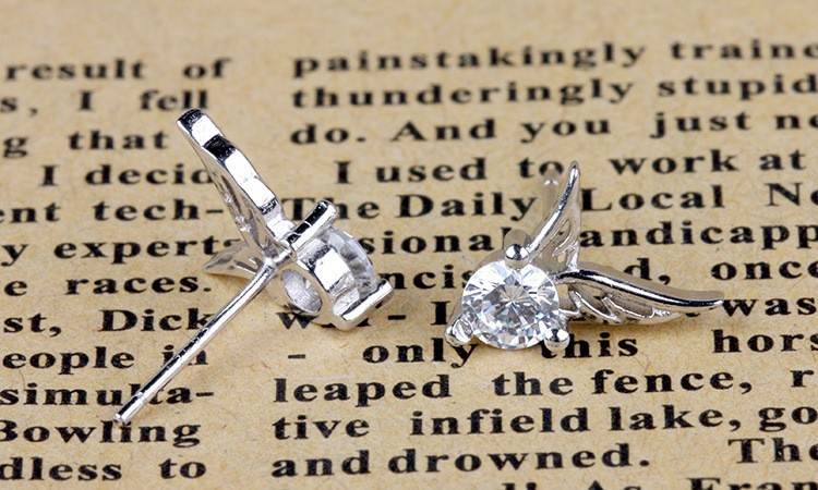 Örhängen "Wings" med Cubic Zirconia och i 925 Silverplätering - 6