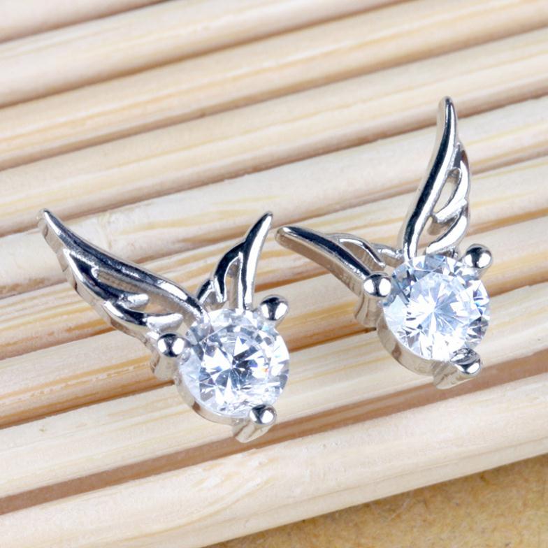 Örhängen "Wings" med Cubic Zirconia och i 925 Silverplätering - 4