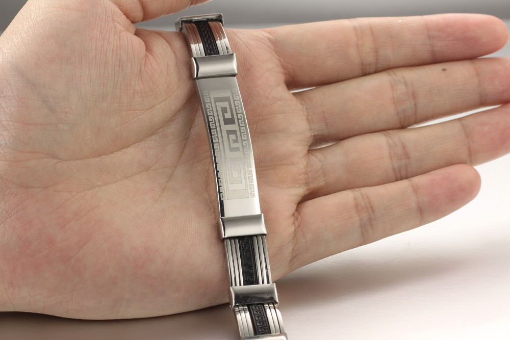 Armband i rostfritt stål och Silikon - 7