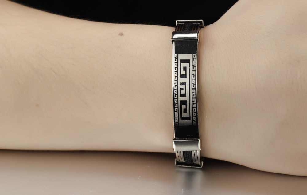 Armband i rostfritt stål och Silikon - 8