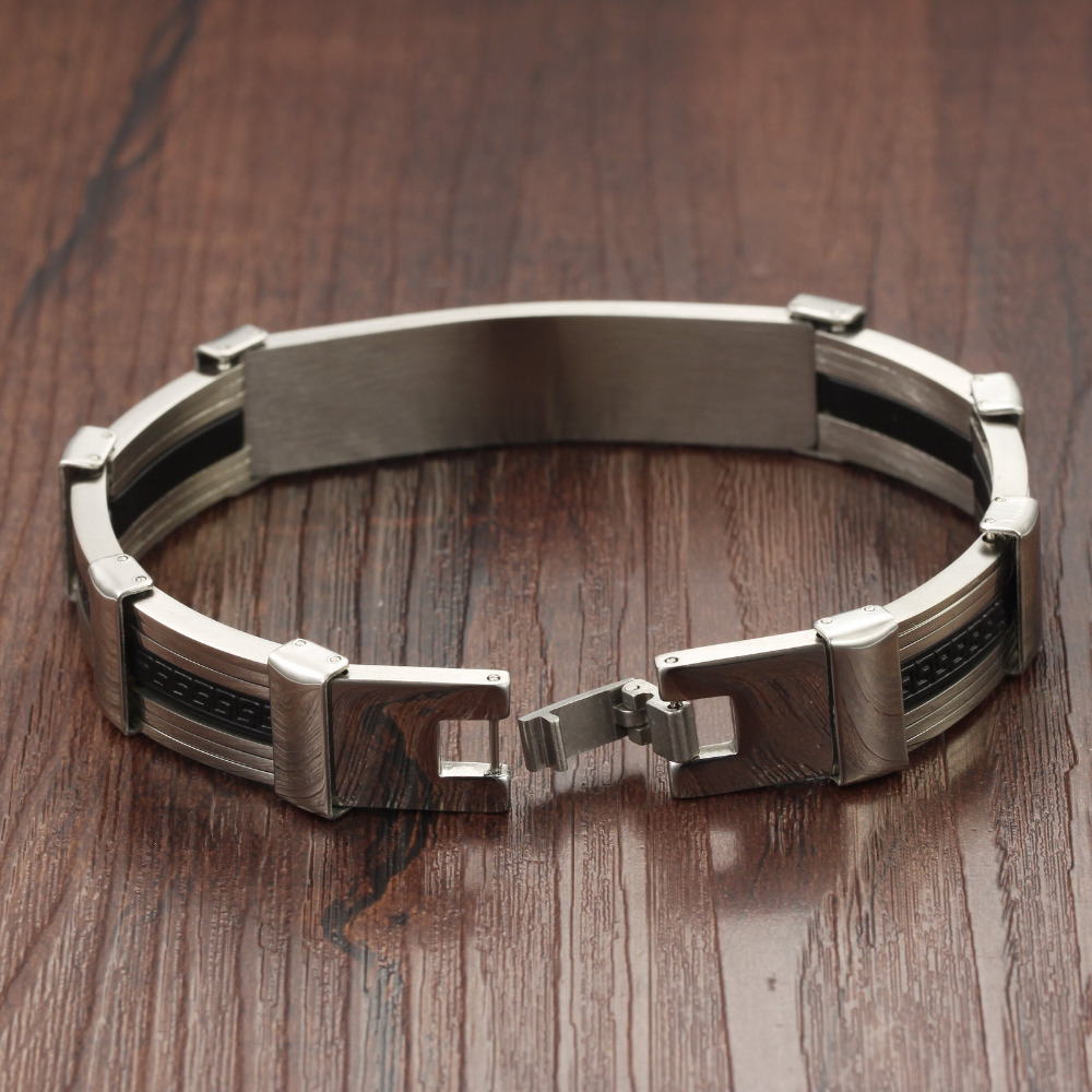 Armband i rostfritt stål och Silikon - 3