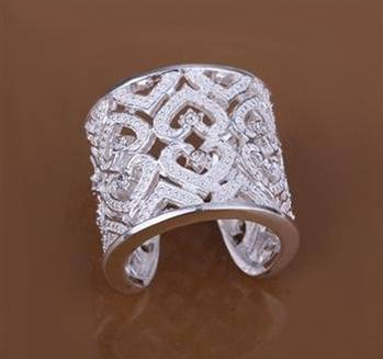 Ring med Cubic Zirconia och i 925 Sterling Silverplätering - 4