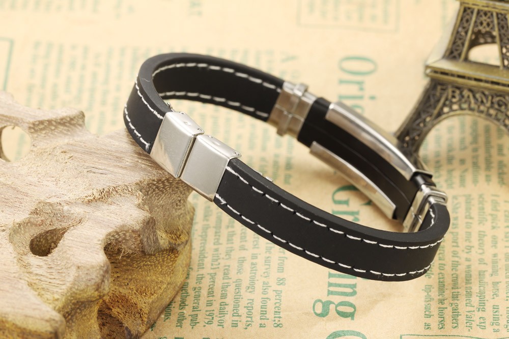 Armband i Silikon och Rostfritt stål - 5