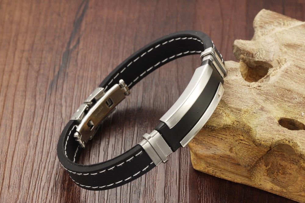 Armband i Silikon och Rostfritt stål - 6