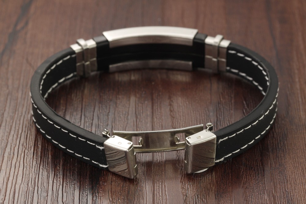 Armband i Silikon och Rostfritt stål - 7
